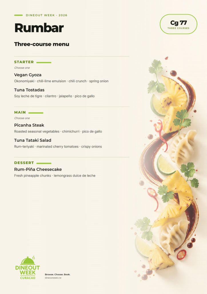 Rumbar | Three-course menu 2026
