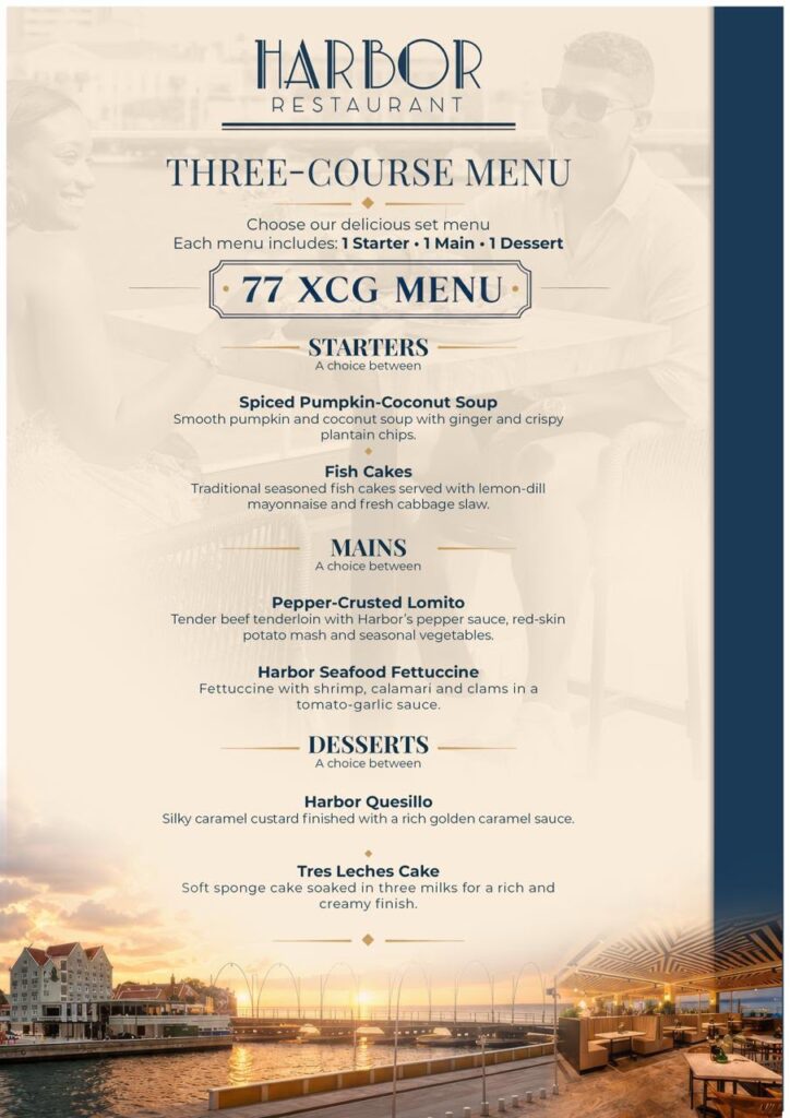 Harbor Restaurant | Three-course menu 2026